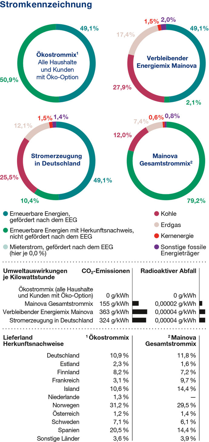 Tabelle der Stromkennzeichnung ab November 2024