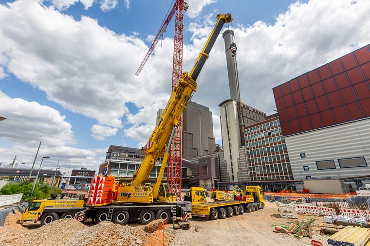 Impressionsbild der Baustelle am Heizkraftwerk West